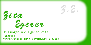 zita egerer business card